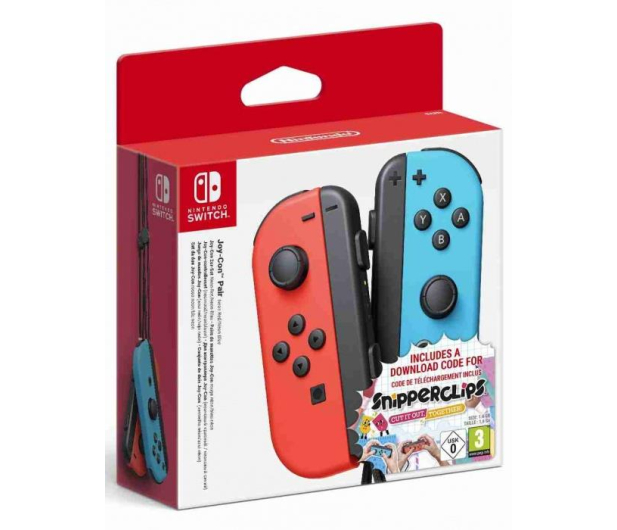 Nintendo Switch Joy-Con Pair Red/Blue + SNIPPERCLIPS - 345386 - zdjęcie 4